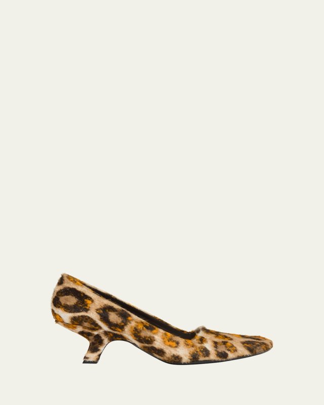 Boogie Jaguar-Printed Calf Hair Pumps